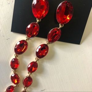 New York & Co red dangle earrings, NWT